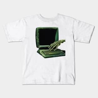 Ghost in the Machine: A Haunted Terminal Kids T-Shirt